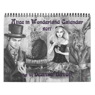 Kalender-feenhafte Geschichte der Alice im Kalender