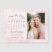 Kalender & Foto Magnet zum Speichern des Hochzeits