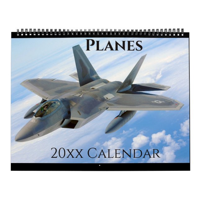 Kalender für bearbeitbare Flugzeug (Titelbild)