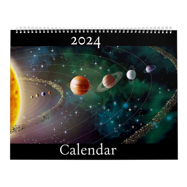 Kalender für das Sonnensystem 2024 (Titelbild)