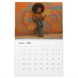 Kalender für mittelgroße afroamerikanische/schwarz