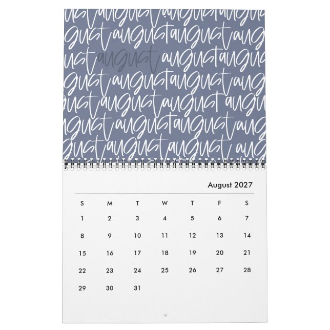 Kalender für moderne Stifte (Aug 2027)