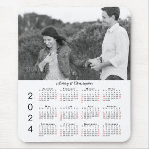 Kalender für personalisierte Fotos 2024 Mousepad