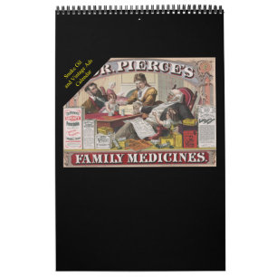 Kalender für Schlangenöl und Vintage Ads