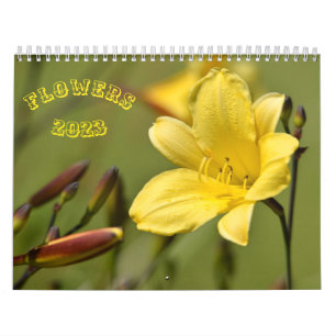 Kalender für verschiedene Blume