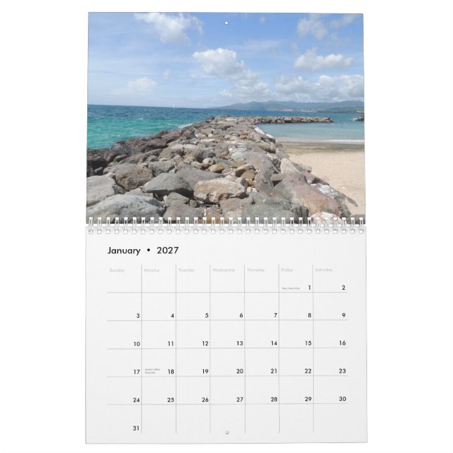 Kalender Grenadas Karibisches Meer (Jan 2027)
