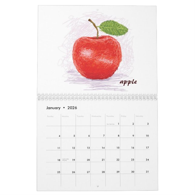 Kalender III mit 2013 Früchten (Jan 2026)