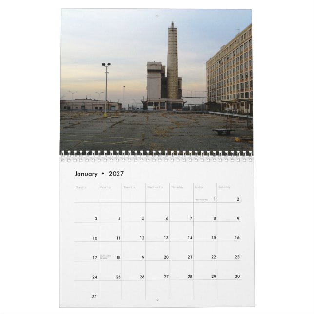 Kalender: Industrielles Brooklyn Kalender (Jan 2027)