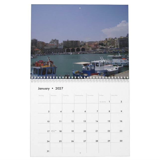 Kalender Iraklios, Kreta (Jan 2027)