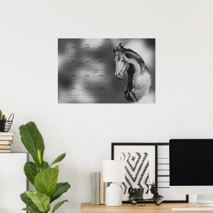 Kalender, Jährlich schönes Hengstpferd Poster