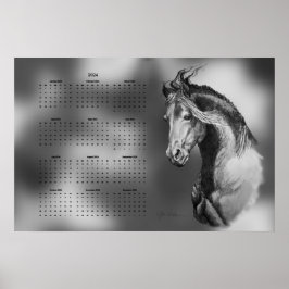 Kalender, Jährlich schönes Hengstpferd Poster