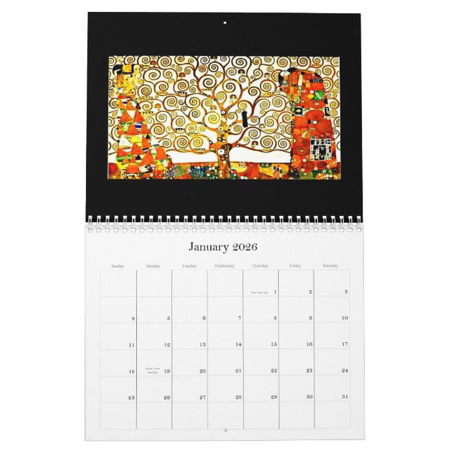 Kalender-Klassisch/Vintag-Gustav Klimt Kalender (Jan 2026)