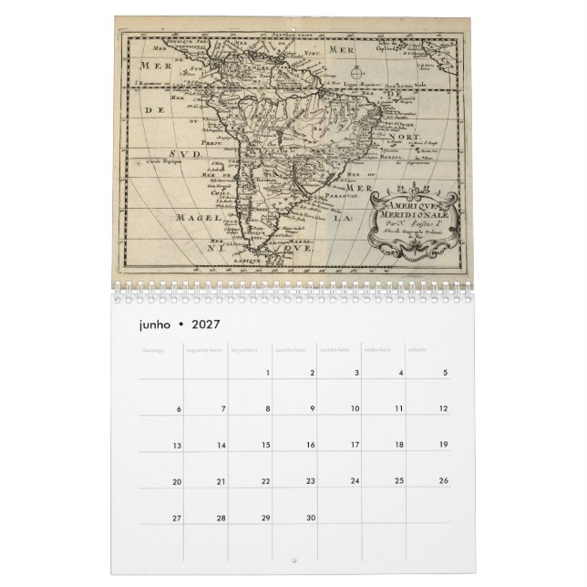 Kalender: Landkarten Brasiliens Kalender (Jun 2027)