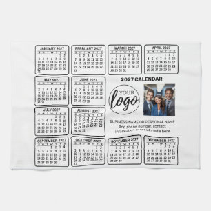 Kalender - Logo, Foto Geschäft Geschirrtuch