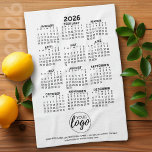 Kalender - Logo, Geschäftswerbung Geschirrtuch<br><div class="desc">Ein Logo zu diesem Kalender — mit Platz für ein paar Zeilen Text. Ein lustiger Artikel für das neue Jahr, um als Unternehmen geben zu verwenden. Fügen Sie diesem Design ein Logo hinzu. Ein sehr nützliches Element in der Küche. Dieses Handtuch zeigt eine vollständige Jahresansicht aller Daten. Ein Kalender, der...</div>