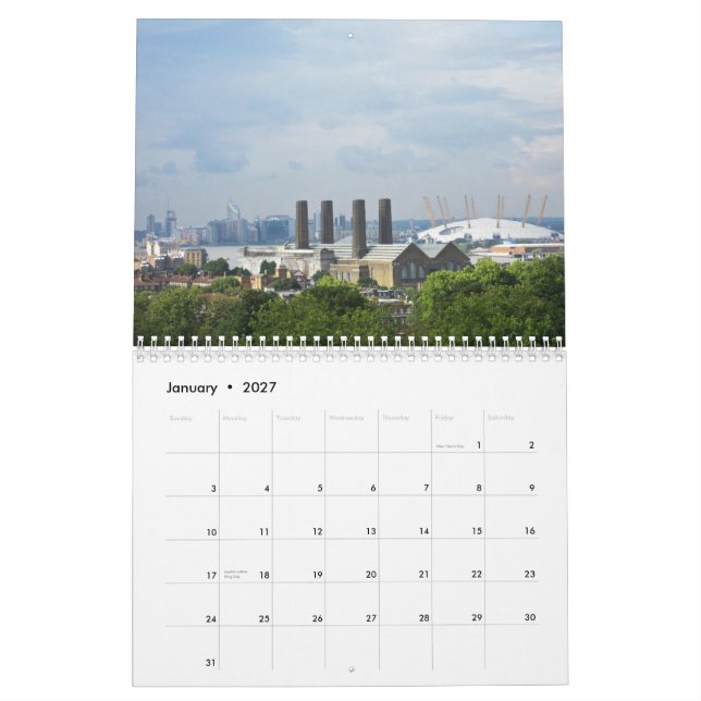 Kalender Londons 2012 (Jan 2027)