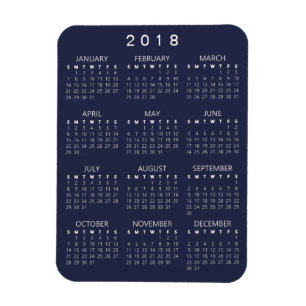 Kalender-Magnet 2018 - Dunkelgrau Magnet