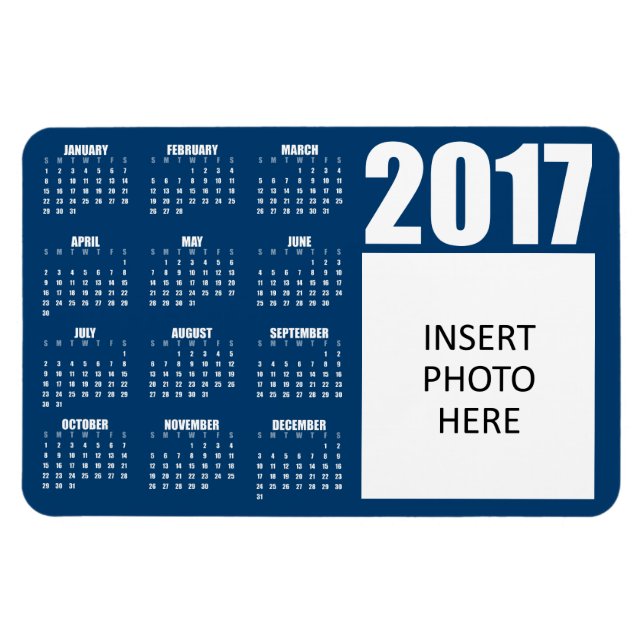 Kalender-Magnet für 2017 für das benutzerdefiniert Magnet (Horizontal)