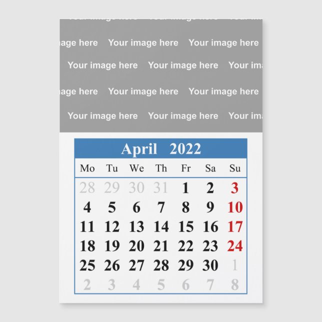 Kalender Magnetkarte 2022 April (Vorderseite)