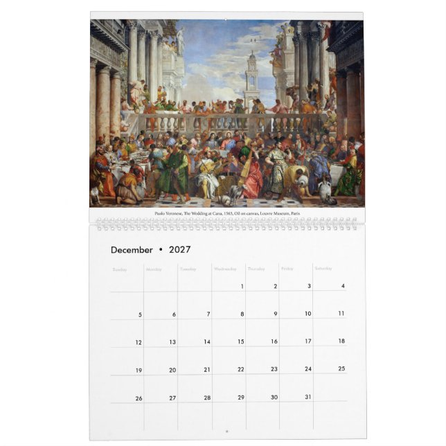 Kalender Meisterwerke der Kunst (Dez 2027)