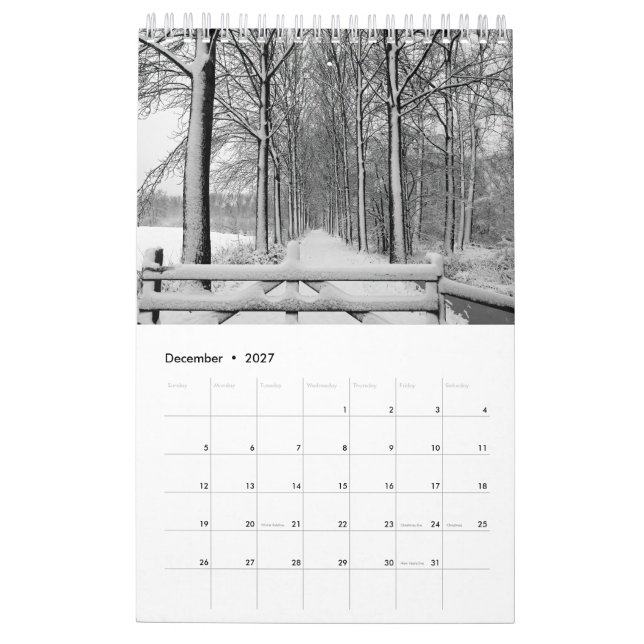 Kalender met afbeeldingen van de natuur (Dez 2027)