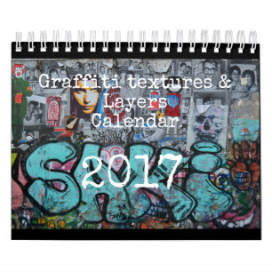 Kalender mit 2017 Graffiti