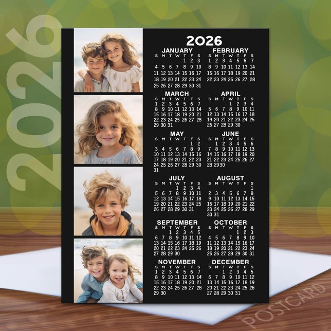 Kalender mit 4 Fotomaterial Postkarte (2026 Calendar Postcard)