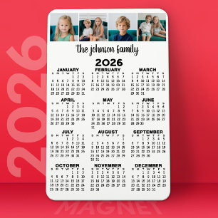 Kalender mit 4 Fotos Magnet