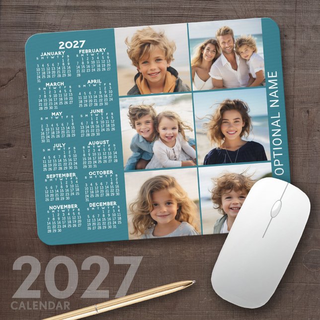 Kalender mit 6 Fotomaterial Mousepad (2027 Calendar Mousepad)