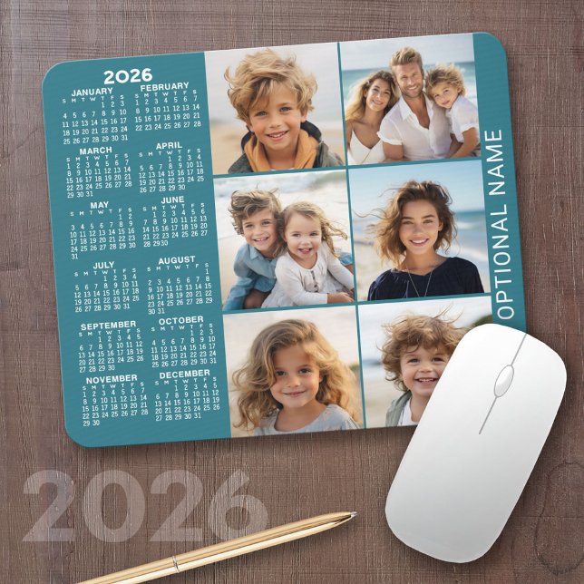 Kalender mit 6 Fotomaterial Mousepad (2026 Calendar)