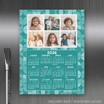 Kalender mit 6 Fotos - aquamarines cm Muster Magnetisches Trockenlöschblatt<br><div class="desc">Ein sehr nützlicher Artikel für Schule oder Zuhause. Hier sehen Sie eine komplette Jahresansicht aller Daten. Ein Kalender, der auf einem Magneten gedruckt wird, verbindet Praxisnähe mit Komfort und verwandelt einen Arbeitsbereich in ein Zeitmanagementwerkzeug. Dieses innovative Design verfügt über ein ganzjähriges oder monatliches Kalenderlayout, das in die Magnetoberfläche integriert ist...</div>