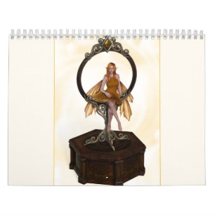 Kalender mit farbigen Fairies