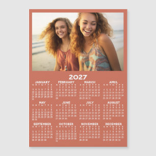 Kalender mit Foto Full Year View Modern Magnet
