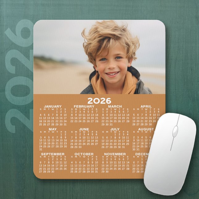 Kalender mit Foto - Vertikale Jahresansicht Mousepad (2026 Calendar Mousepad)