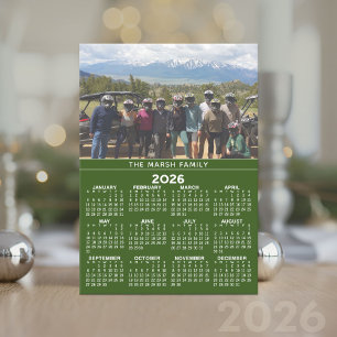 Kalender mit Foto - Vollständige Jahresansicht Feiertagskarte