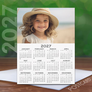 Kalender mit Foto - Vollständige Jahresansicht Postkarte