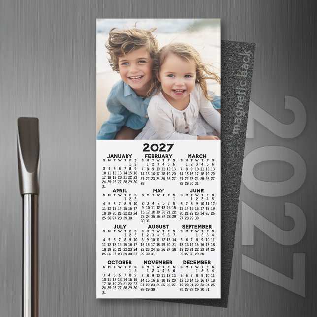 Kalender mit FotoCollage Magnetkarte (2027 Magnet Calendar)