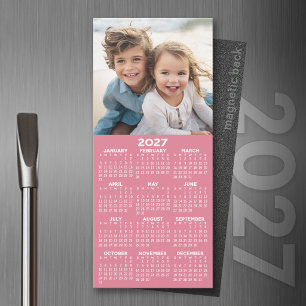 Kalender mit FotoCollage - Rosa Magnet