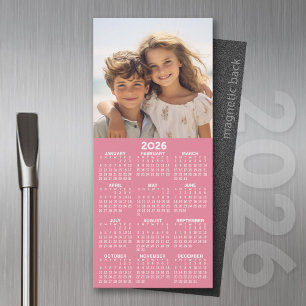 Kalender mit FotoCollage - Rosa Magnet