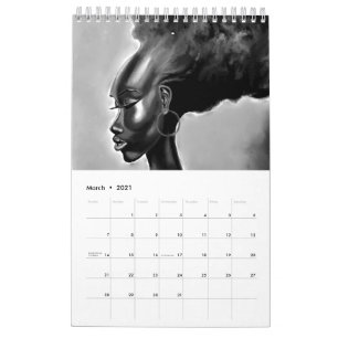 Kalender mit gemaltem Frauen-Gesicht - Gefühle