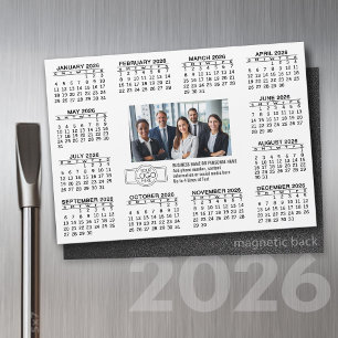 Kalender mit Logo Kontakt-Magnet Magneteinladung