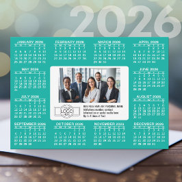 Kalender mit Logoinformationen Kontaktinformatione Feiertagskarte