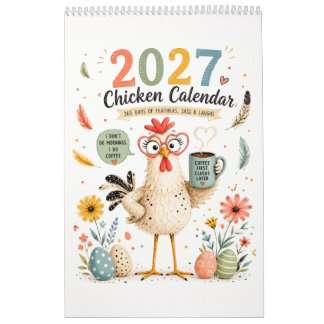 Kalender mit lustigem Huhn