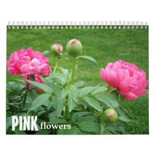 Kalender mit rosa Blumen