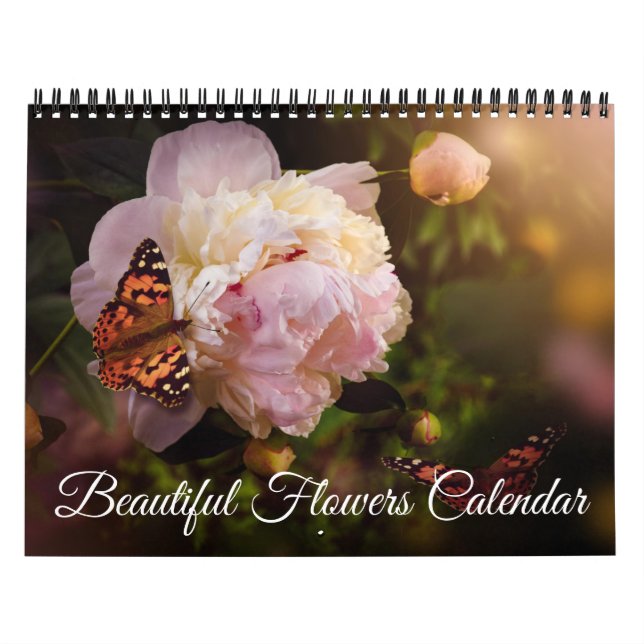 Kalender mit schönen Blumen in mittlerer Größe (Titelbild)