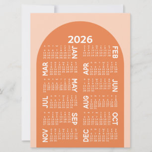 Kalender - Mod arch retro coral downloaden Feiertagskarte