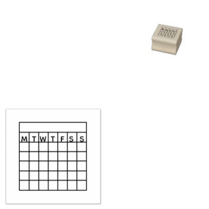 Kalender Montag Start Ziel Gewohnheit Tracker Gummistempel