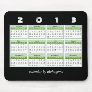 Kalender Mousepad des Regenwald-Grün-2013