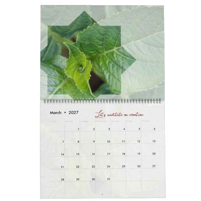 Kalender Naturmeditation Elegant (Mär 2027)