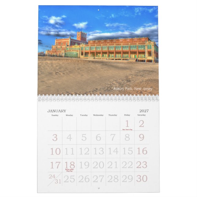Kalender-New-Jersey Ufer-Strand-Fotografie Kalender (Jan 2027)
